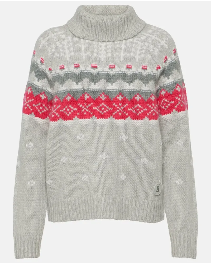 Bogner Dolcevita Samia Fair Isle in cashmere Grigio