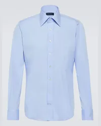 Thom Sweeney Camicia in cotone Blu