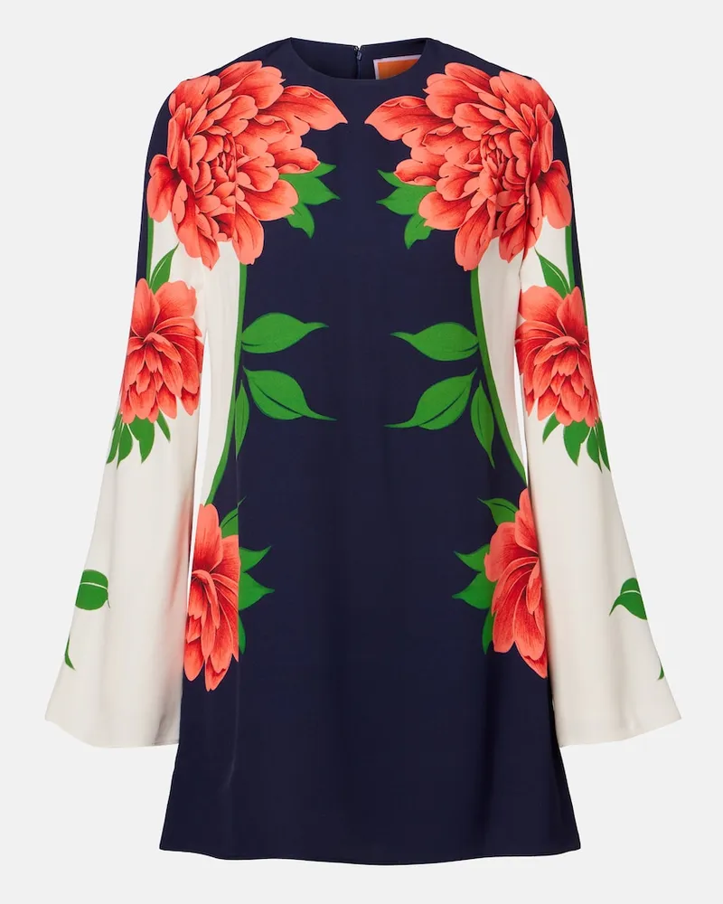 La DoubleJ Abito corto Supremes in raso con stampa Blu