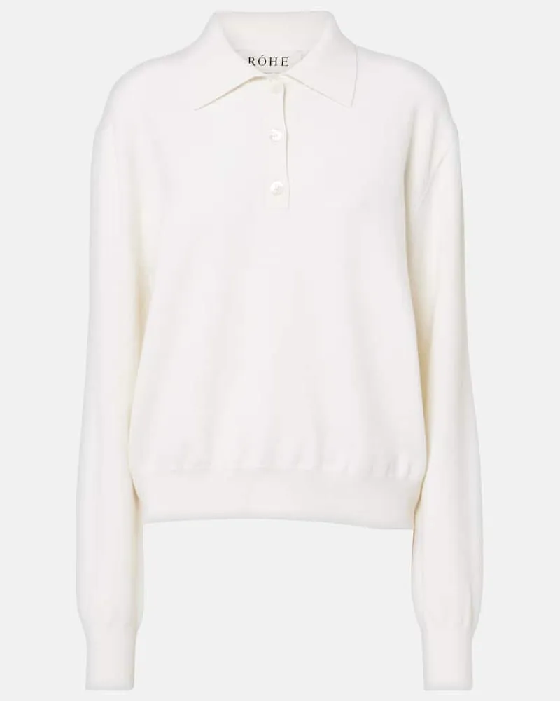 Róhe RÃ³he Polo in lana e cashmere Bianco