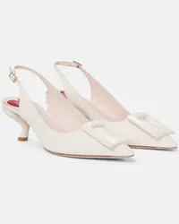 Roger Vivier Pumps slingback Virgule in vernice Bianco