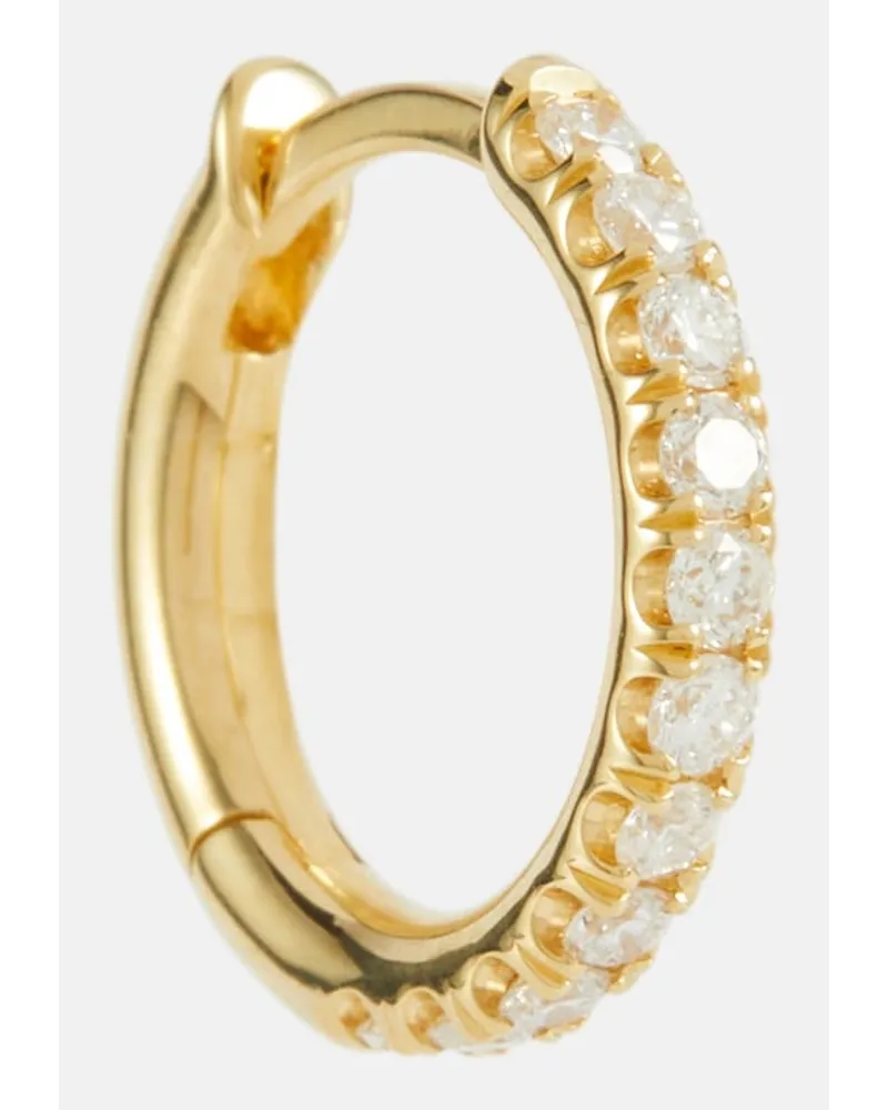 Spinelli Kilcollin Orecchino Mini Micro Hoop PavÃ© in oro bianco 18kt e diamante Oro