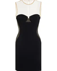 Stella McCartney Miniabito in crêpe con mesh Nero