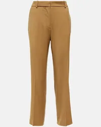 Joseph Pantaloni Eliston in gabardine di lana Beige