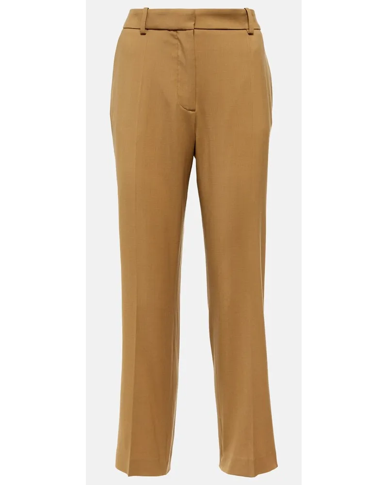 Joseph Pantaloni Eliston in gabardine di lana Beige