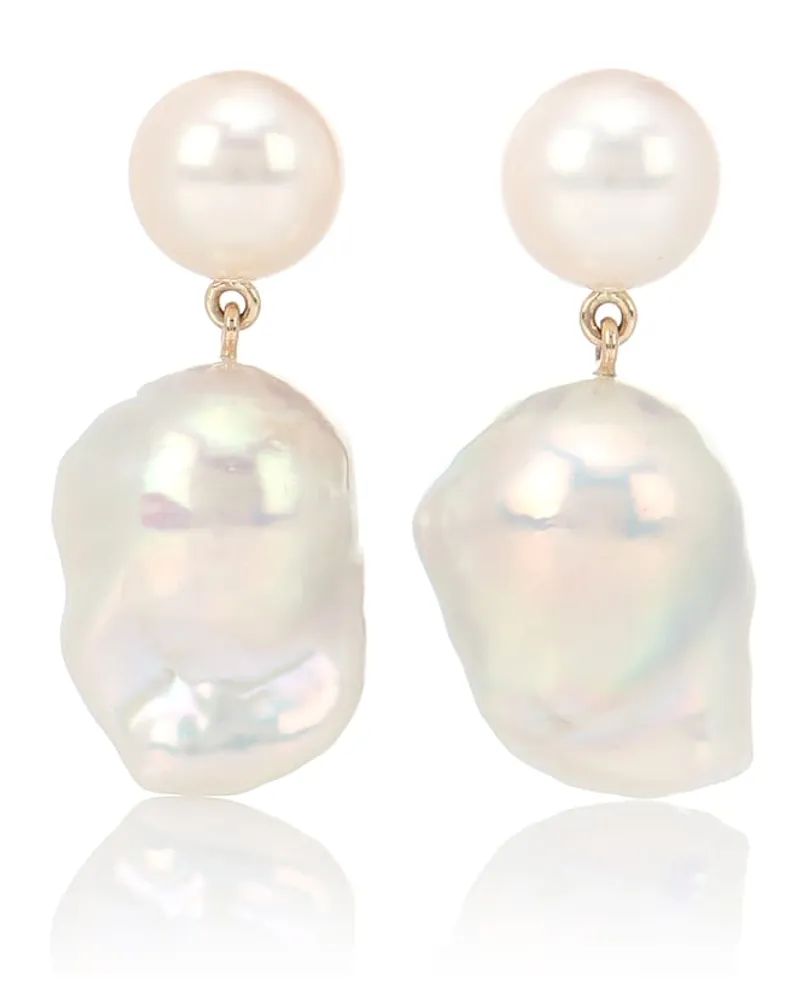 Sophie Bille Brahe Orecchini Venus Blac in oro 14kt con perle Oro