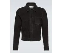 Giacca camicia in suede