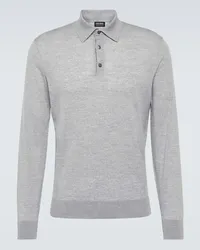 Ermenegildo Zegna Polo High Performance in lana Grigio