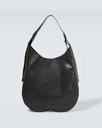 Burberry Borsa a spalla Chess Extra Large in pelle Nero