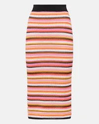 Missoni Gonna midi in maglia di misto cotone Multicolore