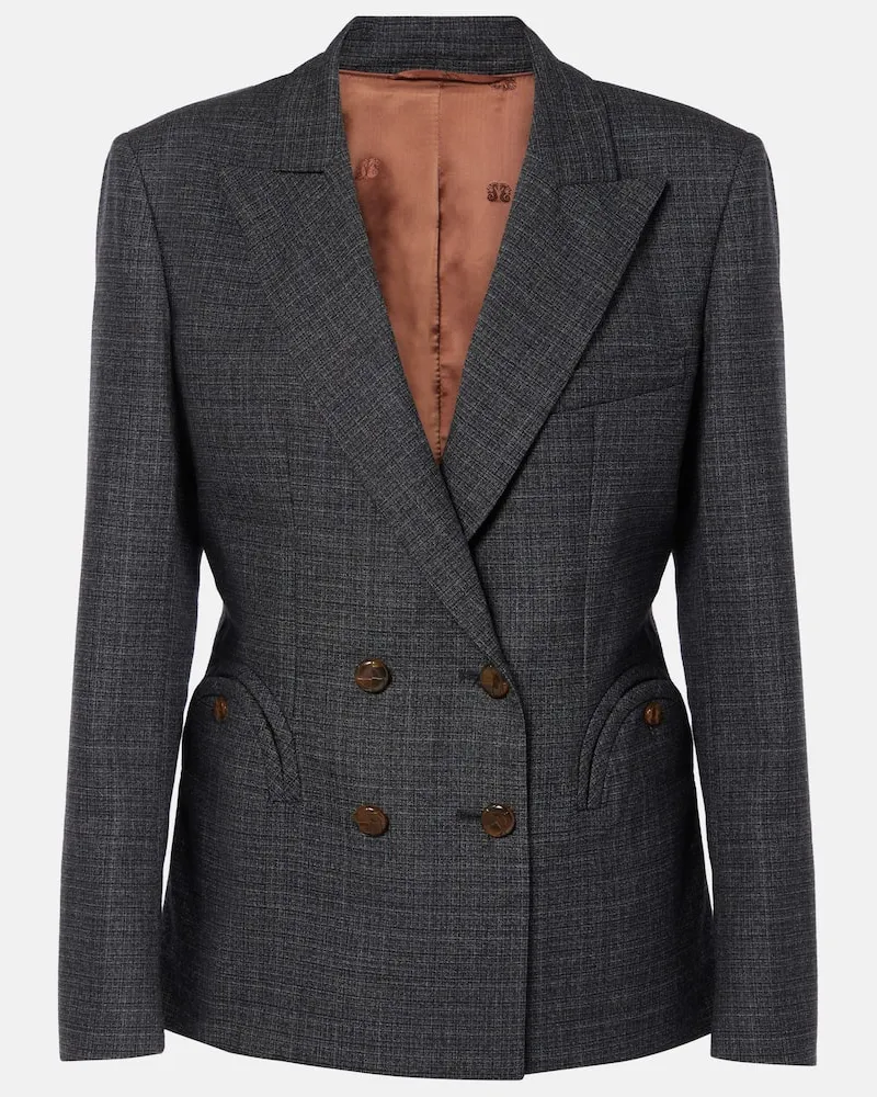 Blazé Milano BlazÃ© Milano Blazer Hunley Charmer in lana a quadri Grigio