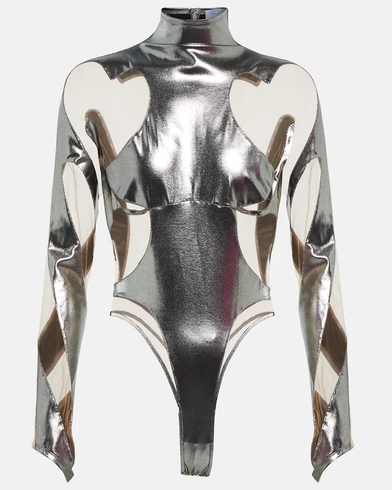 Thierry Mugler Body Rodeo con pannelli Argento