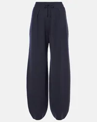 Loro Piana Pantaloni sportivi Balfour in cashmere Blu