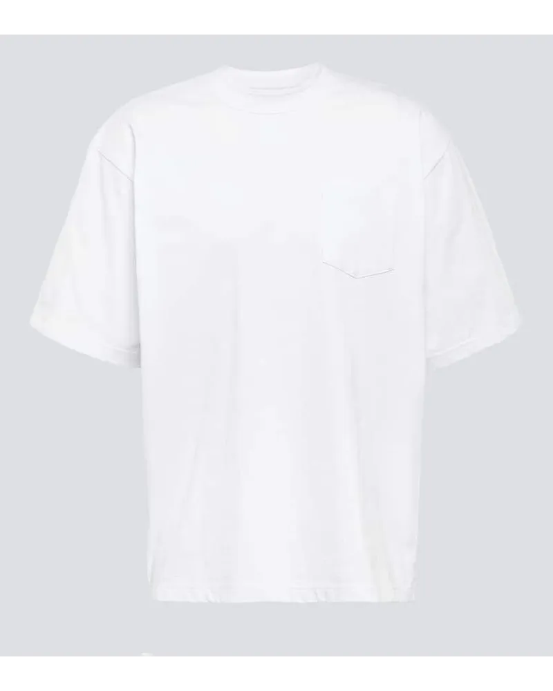 Sacai T-shirt in jersey di cotone Bianco