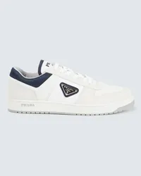 Prada Sneakers Downtown in Re-Nylon e pelle Bianco