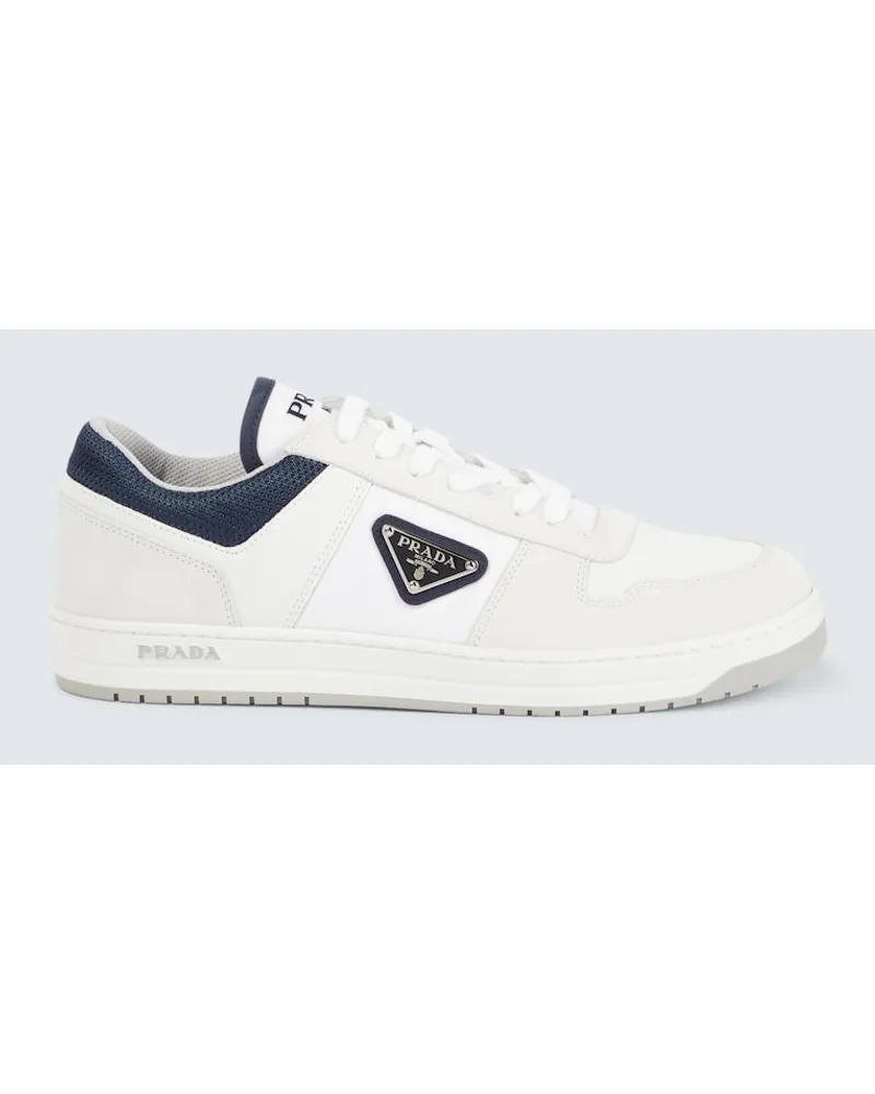 Prada Sneakers Downtown in Re-Nylon e pelle Bianco
