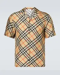 Burberry Camicia in seta Burberry Check Multicolore