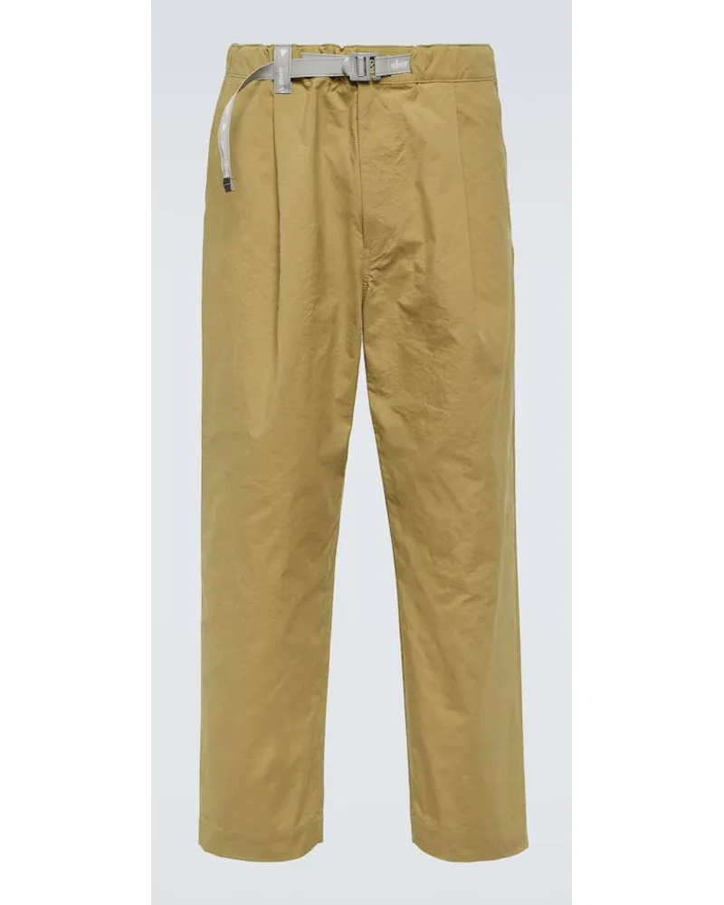 and wander Pantaloni tapered in tessuto tecnico Marrone