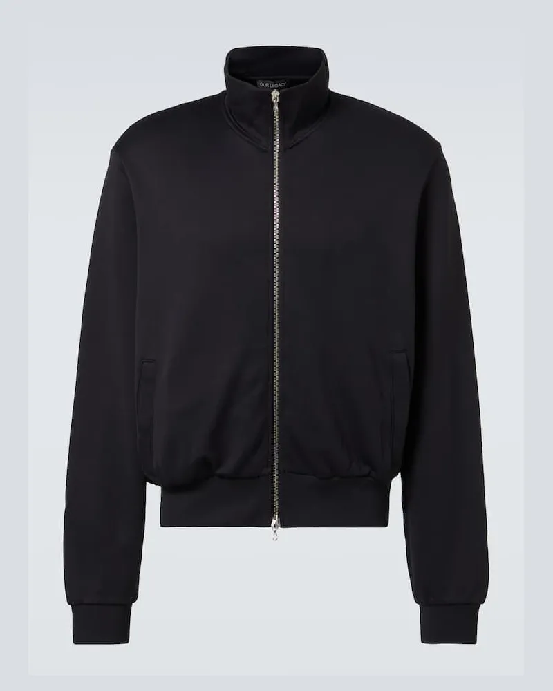 Our Legacy Felpa Mob in jersey con zip Nero
