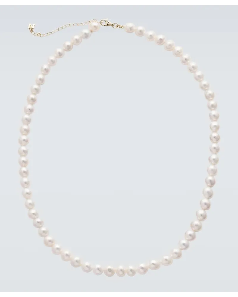 MATEO Collana in oro 14kt con perle d'acqua dolce Bianco