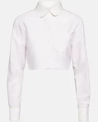 Thom Browne Camicia cropped in cotone Viola