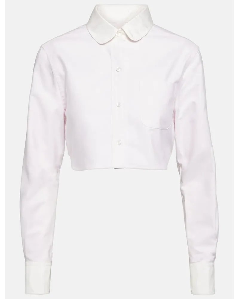 Thom Browne Camicia cropped in cotone Viola