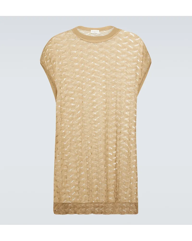 Dries van Noten Top in maglia Marrone