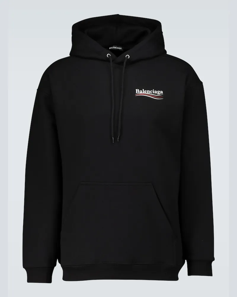 Balenciaga Felpa Political Campaign in cotone Nero