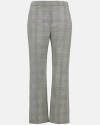 Alexander McQueen Pantaloni in lana principe di Galles Grigio