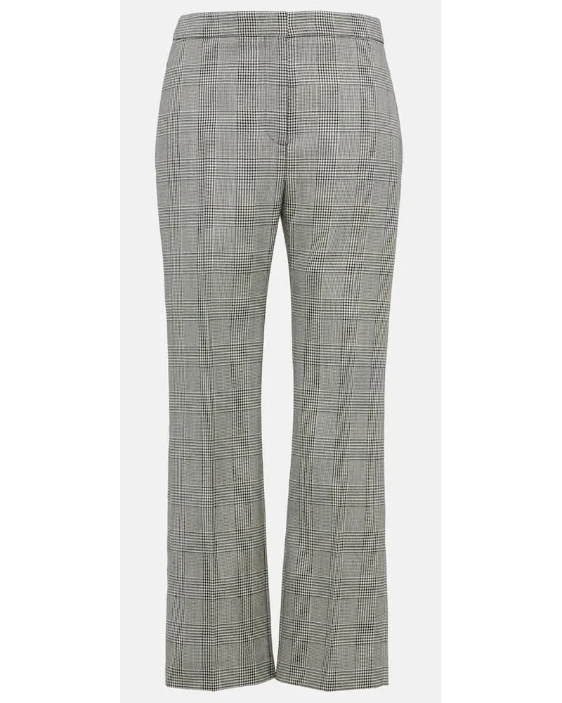 Alexander McQueen Pantaloni in lana principe di Galles Grigio