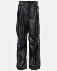 Maison Margiela Pantaloni a gamba larga in similpelle Nero