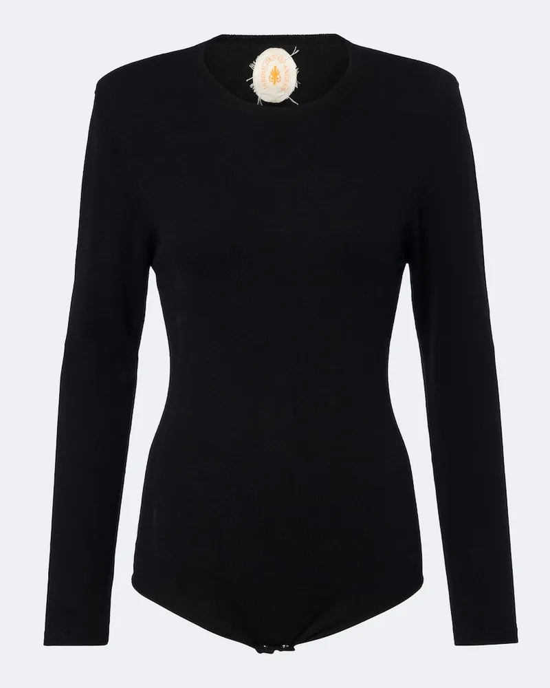 Jardin des Orangers Body in maglia di lana e cashmere Nero