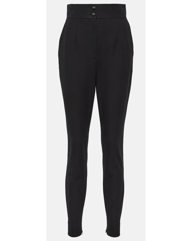 Dolce & Gabbana Pantaloni da abito in misto cotone Nero