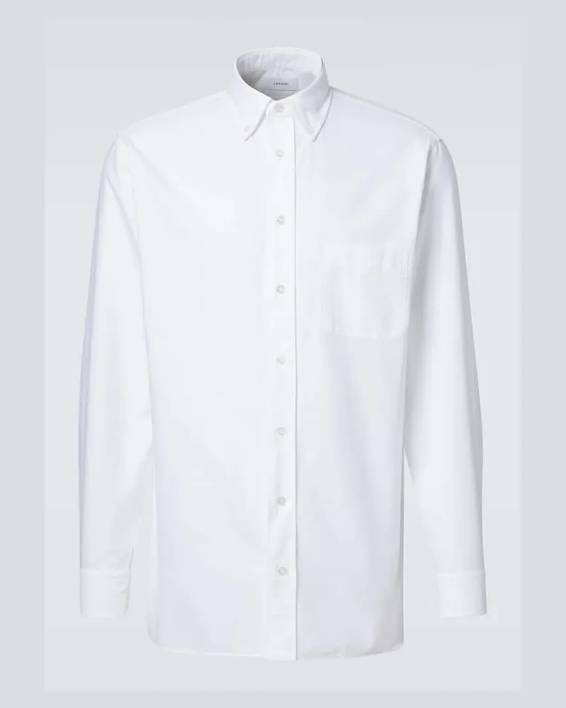 LARDINI Camicia in popeline di cotone Bianco