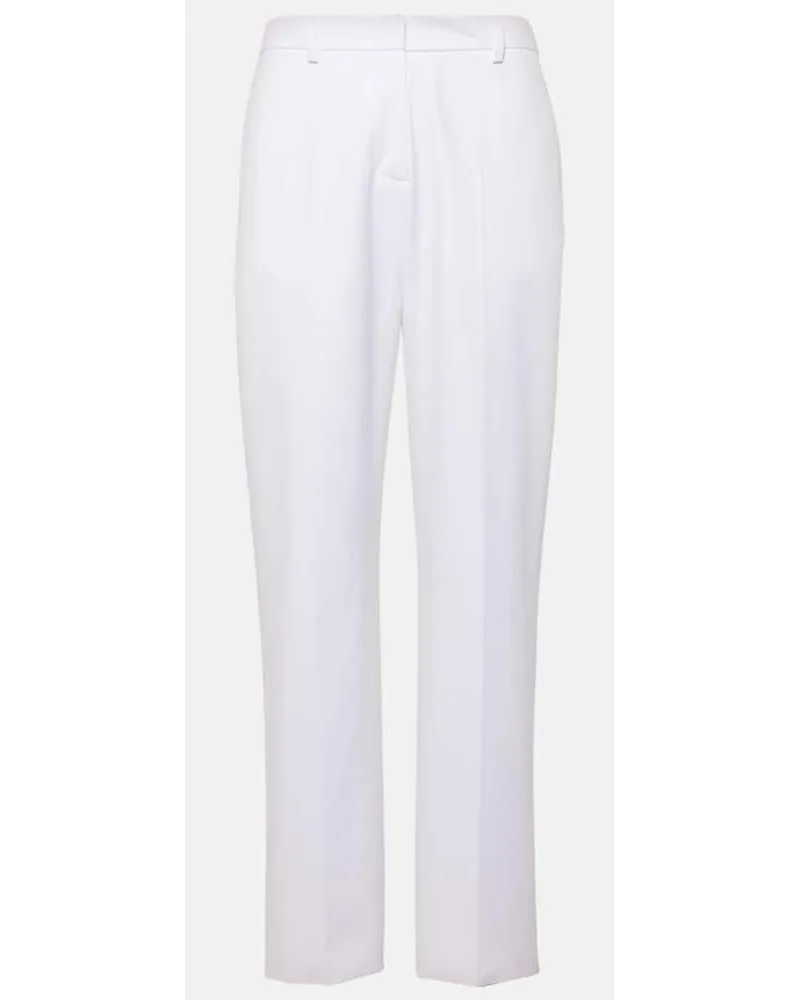 Valentino Garavani Pantaloni slim in cotone a vita bassa Bianco