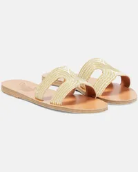 Ancient Greek Sandals Sandali Kentima Metallizzato