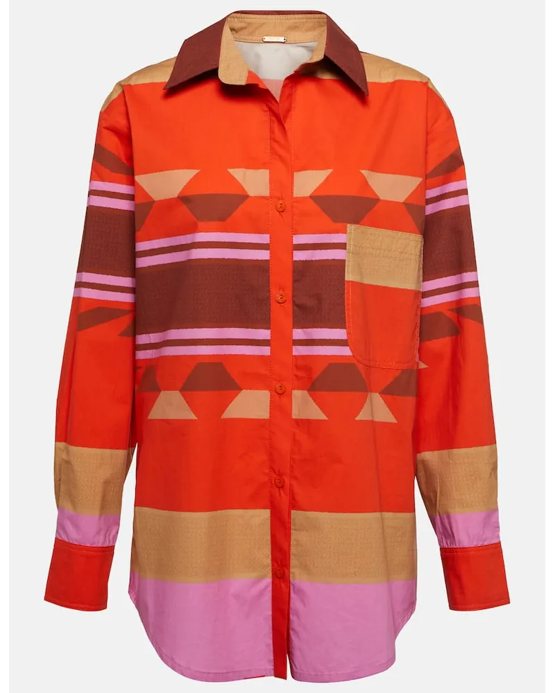 Johanna Ortiz Camicia in cotone con ruches Multicolore