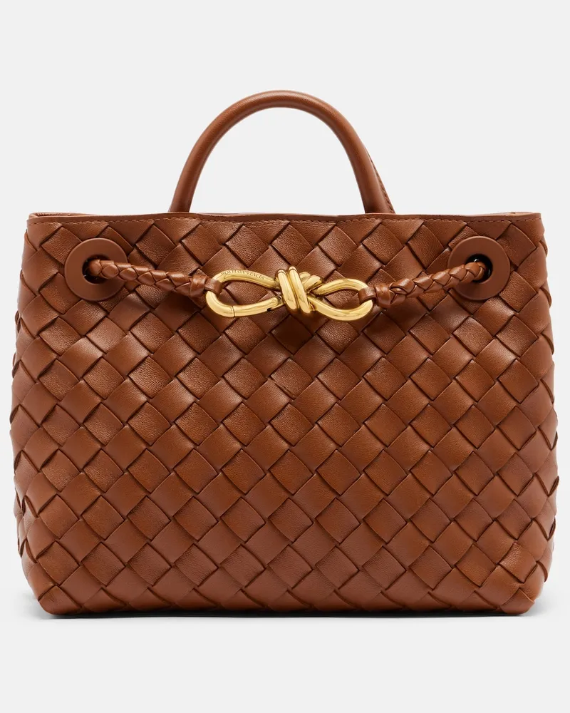 Bottega Veneta Borsa a mano Andiamo Small in pelle Marrone