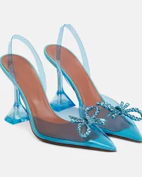 Amina Muaddi Pumps slingback Rosie con decorazioni Blu