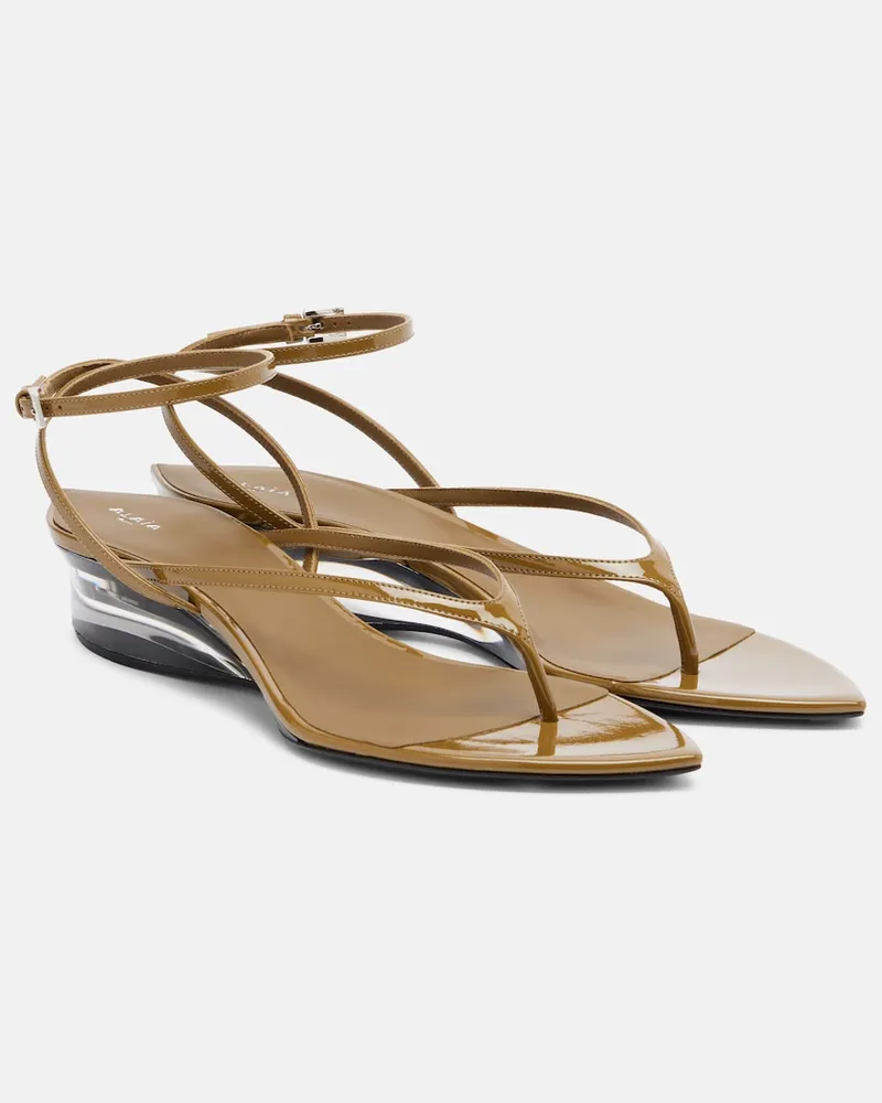 Alaïa AlaÃ¯a Sandali infradito Invisible in pelle Verde