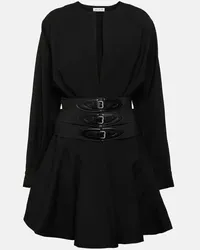 Alaïa Alaïa Miniabito in lana con cintura Nero