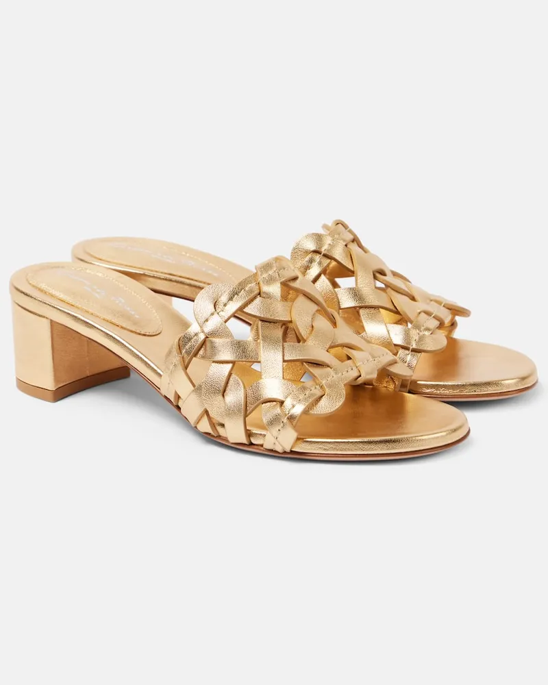 Gianvito Rossi Mules Amalfi 45 in pelle Oro