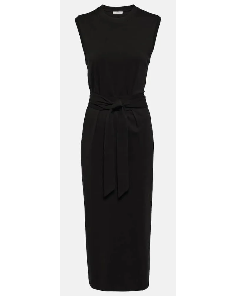 Vince Abito midi in jersey di cotone Nero