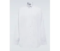 Balenciaga Camicia oversize in cotone a righe Blu