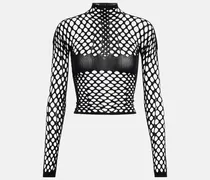 Lupetto in mesh con cut-out
