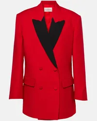 Valentino Garavani Blazer doppiopetto in crêpe Rosso