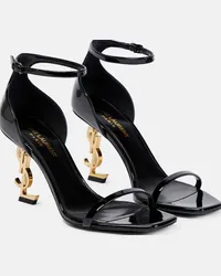 Saint Laurent Sandali Opyum 85 in vernice Nero