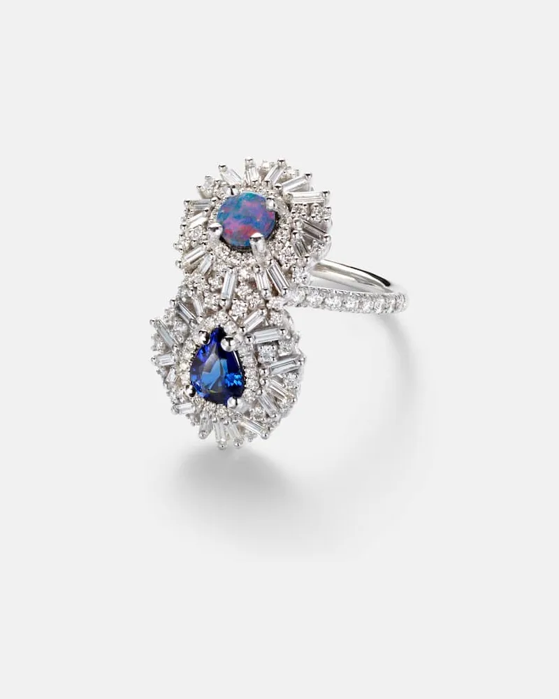 Suzanne Kalan Anello in oro bianco 18kt (750/1000) con pietre preziose Argento