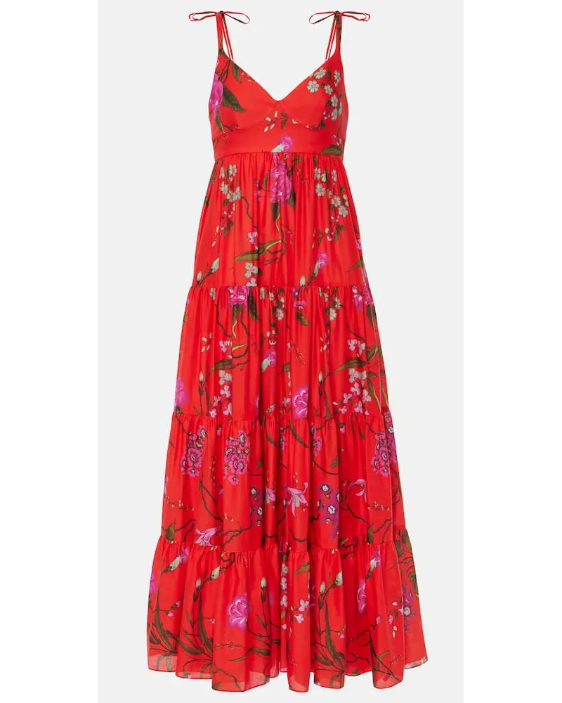 Erdem Abito midi in misto cotone Multicolore