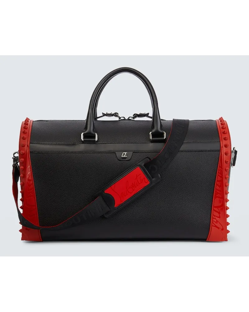 Christian Louboutin Borsa da viaggio Sneakender in pelle con borchie Nero